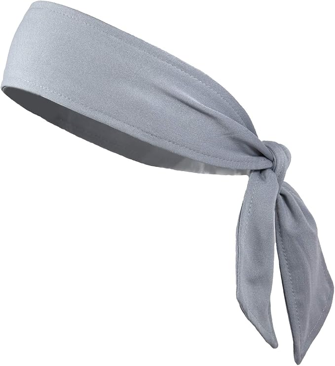 Kenz Laurenz Headbands Tie on Headband for Women Men Running Athletic Hair Head Band Elastic Sports Sweat Basketball Sweatband Stetchy Yoga Workout Sweatbands Adjustable Non-Slip Moisture Wicking