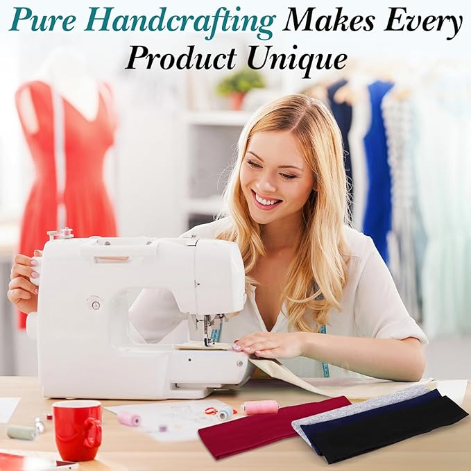 Headbands for Women Non Slip, Stretchy Sweat Headband for Workout Yoga Running, Head Bands for Women's Hair - 8 Pack