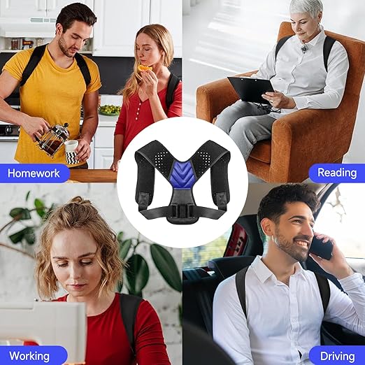 Posture Corrector for Men and Women, Adjustable Shoulder Brace, Invisible Back Support Brace Shoulder Straightener for Neck Shoulder & Upper Back Pain Relief, Medium