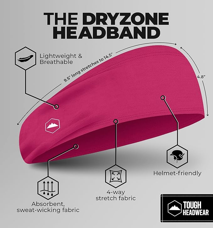 Mens Sweat Bands - Sport Headbands for Men - Workout Headbands for Women - Running Headband -Tennis Athletic Sweatband