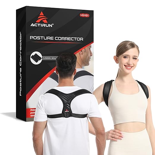 Posture Corrector for Women and Men – Adjustable Upper Back Brace for Shoulder and Back Support – Spine Alignment and Hunch Relief – Breathable, Lightweight – Wear Under or Over Clothes