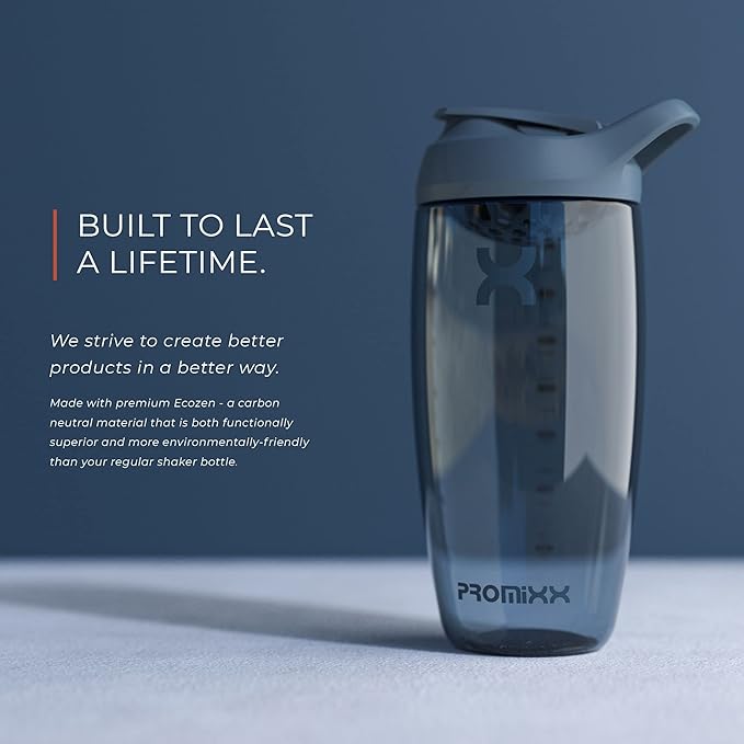 Promixx PURSUIT Protein Shaker Bottle – Premium Sports Bottles for Protein Mixes and Supplement Shakes – Easy Clean, Durable Protein Shaker Cup