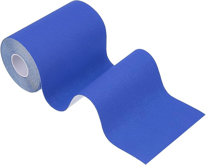 PATIKIL 5.5 Yard x 4 Inch Kinesiology Tape, 1 Roll Adhesive Cotton Sports Muscle Support Tapes Waterproof Elastic Tape for Knee Ankle Wrist Shoulder, Dark Blue