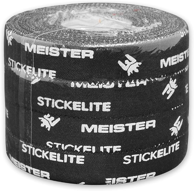 Meister StickElite Professional Porous Athletic Tape for Fingers & Toes - 15yd x 1/2" - Black - 4 Rolls