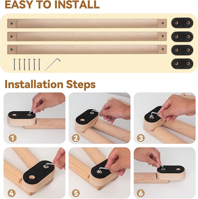 8 FT Adjustable Beech Wood Balance Beam for Indoor and Outdoor UseImprove Balance,Flexibility, Ankle Foot Strength for All Ages Physical Therapy for Plantar Fasciitis Relief