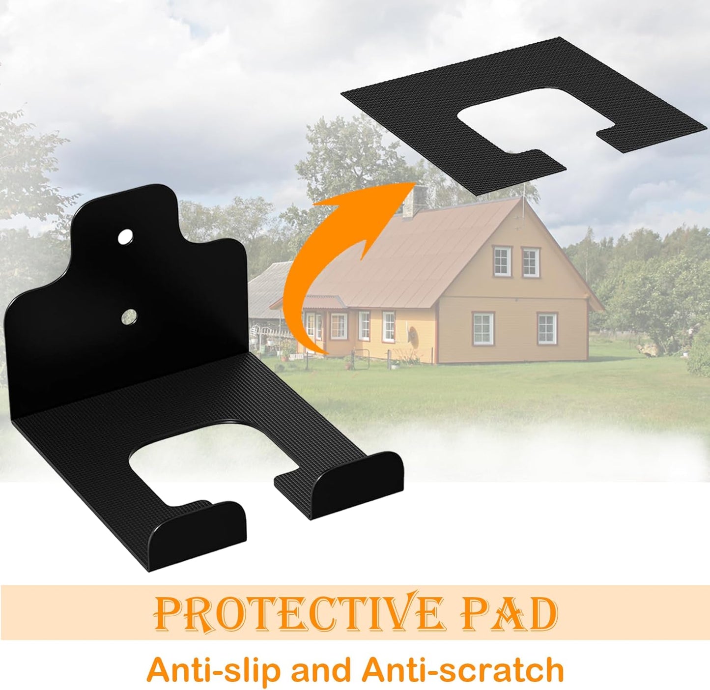 2 PCS Garage Organizer Trimmer Rack, Wall Mounted Tool Hanger for Grass Trimmer, Hedge Trimmer, Weed Whackers & Garden Tools – Heavy Duty, Space-Saving, Anti-Rust Storage Rack for Garage & Home