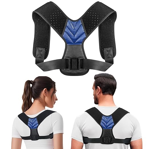 Posture Corrector for Men and Women, Adjustable Shoulder Brace, Invisible Back Support Brace Shoulder Straightener for Neck Shoulder & Upper Back Pain Relief, Medium