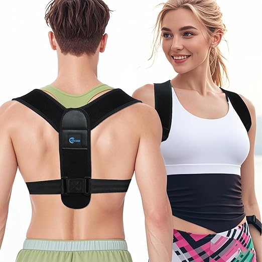 Posture Corrector for Women and Men – Adjustable Back Brace for Posture Support, Upper Back, Clavicle and Shoulder Support, Comfortable and Breathable Back Straightener for Pain Relief (Medium/Small)
