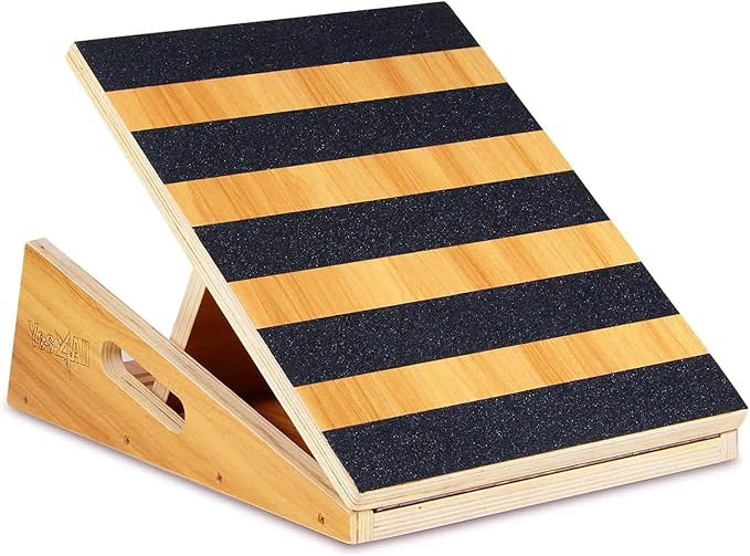 Yes4All Professional Incline Board, Slant Board Calf Stretching, Squat Wedge and Anti-Slip Surface, Portable Side Handle