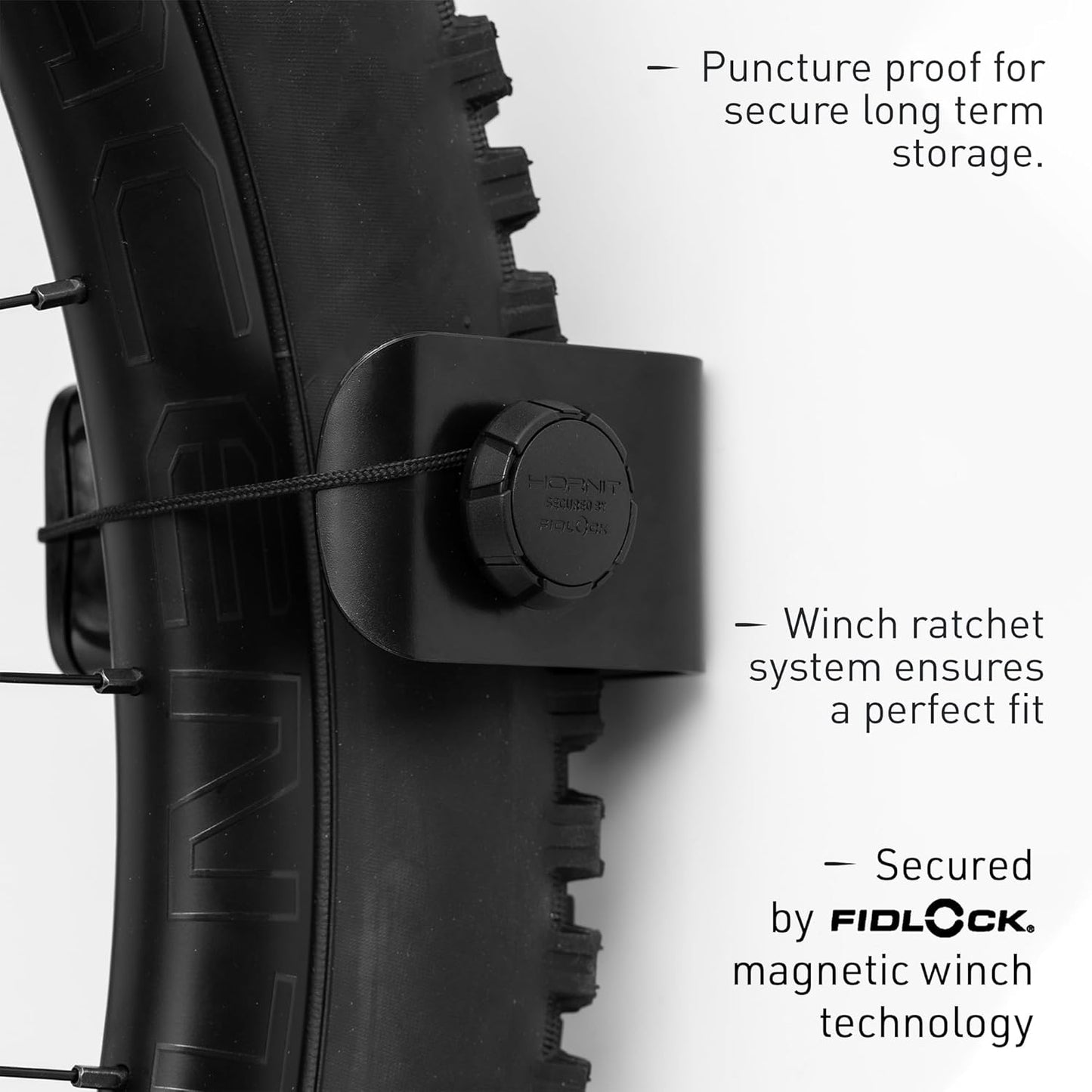Hornit CLUG PRO | Wall Mounted Bike Rack | Secured by FIDLOCK | 5 Sizes | Easy to Install