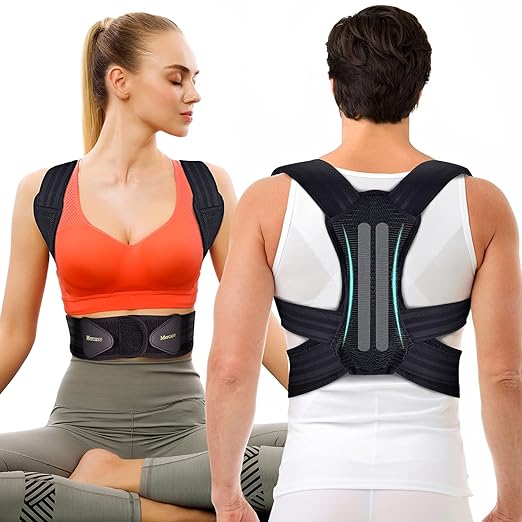 Mercase Posture Corrector for Men & Women, Adjustable Back Brace for Upper Back & Shoulder Support, Pain Relief & Better Posture, Extra Large (39-50 inches)