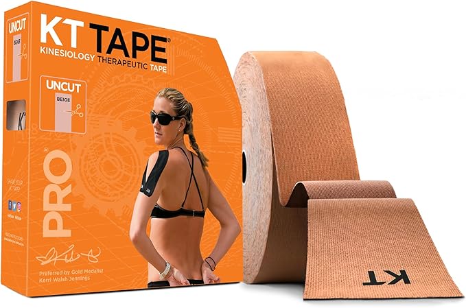 KT Tape, PRO Synthetic Kinesiology Athletic, 125' Uncut Roll, Stealth Beige