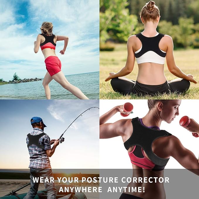 Posture Corrector for Kids,Adjustable Invisible Back Corrector Brace Upper Back Posture Brace for for Women Men Spinal Support to Improve Slouch (Adult Plus)