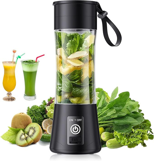 Cordless Personal Size Portable Blender - Blender Make Smoothies & Shakes, 12 Oz BAP Free Traveling Cup, Quickly Squeezed in Office/Picnic/Sprots