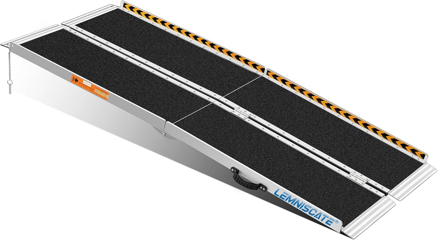 LEMNISCATE 6FT Wheelchair Ramp, 29.2” W Non-Slip Portable Ramps for Wheelchairs for Home Steps, Folding Aluminum Handicap Ramps for Home Entry, Doorways, Shed, Stairs, Curbs, Walkers, Scooter