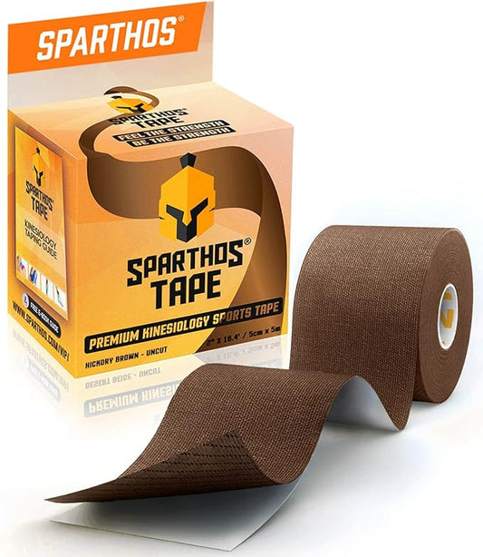 Sparthos Kinesiology Tape - Incredible Support for Athletic Sports and Recovery - Free Kinesiology Taping Guide! - Uncut 2 inch x 16.4 feet Roll