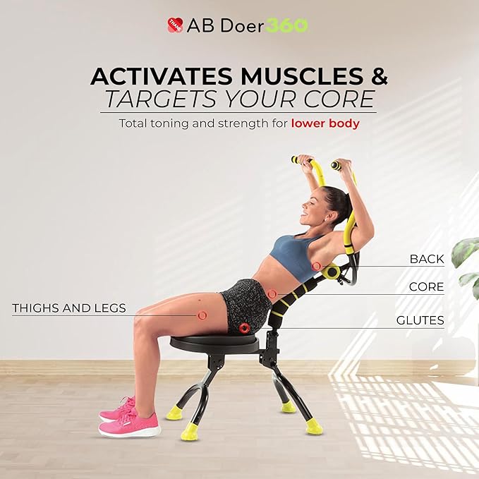 Ab Fitness Machine System Provides An Abdonimal And Muscle Activating Workout with Aerobics to Burn Calories and Workout