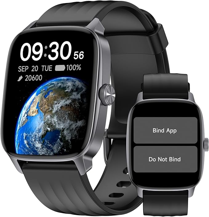 Pedometer Watch No APP/Phone Required, Waterproof Fitness Tracker Watch with Heart Rate Monitor, Large Screen with Pedometer, Sleep Tracking, Calories & Step Counter, Smart Watches for Women Men