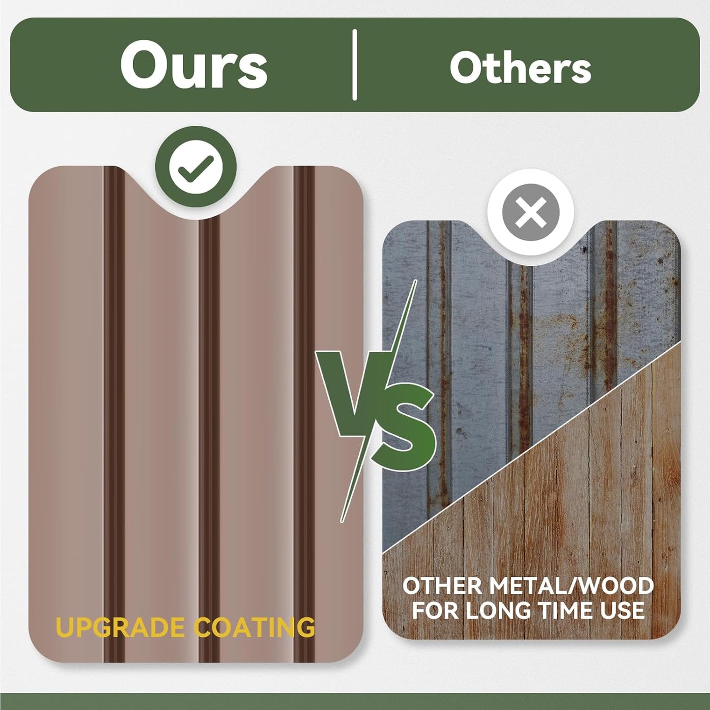 Aoxun 8x12 FT Outdoor Storage Shed Large Shed Steel Utility Tool Shed Storage House with Door & Lock, Metal Sheds with Sloped Roof for Garden Patio Lawn Poolside, Brown