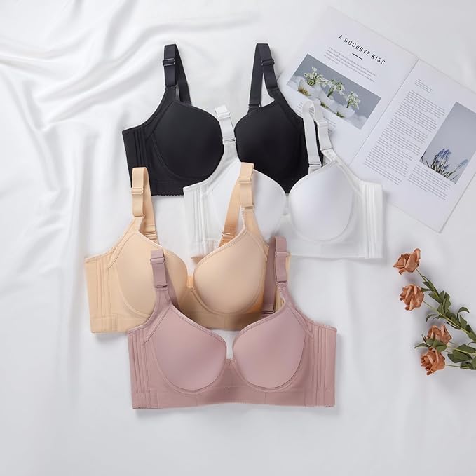 Plus Size Push Up Bra - Hide Back Fat, Smoothing, Supportive Underwire