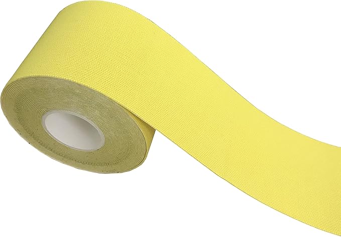 Kinesiology Tape Pro 2 Rolls, 2 Inch High Elasticity Sports Tape Therapeutic Pain Relief–Physio Tape for Muscle Recovery & Joint Support, Waterproof & Hypoallergenic & Breathable–Yellow