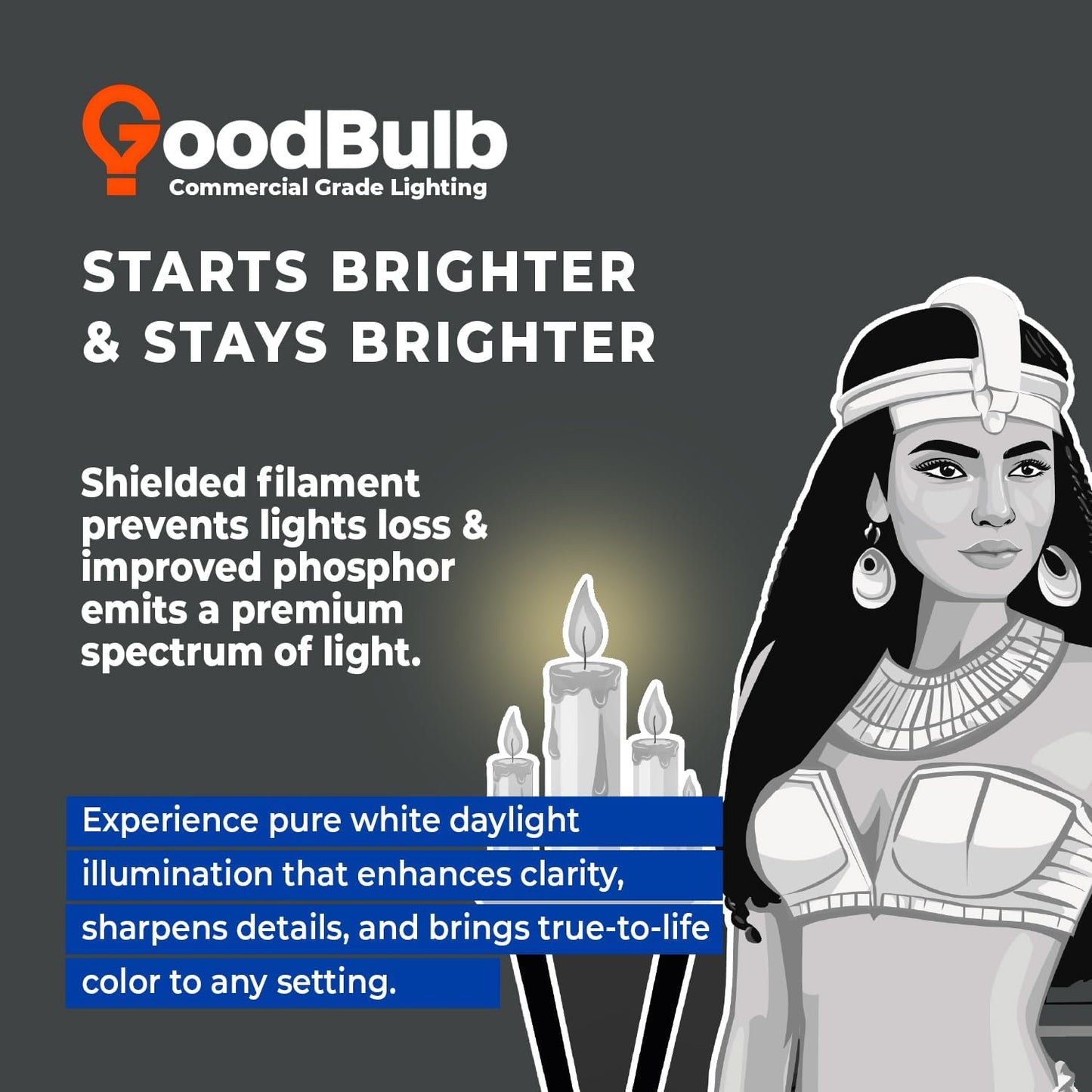 GoodBulb PLL36/850 36W 16.5" Twin Tube Compact Fluorescent Light Bulb 4-pin 2G11 Base 5000K Daylight 2400 Lumen 36000 Hour Long Life Biax Pack of 10