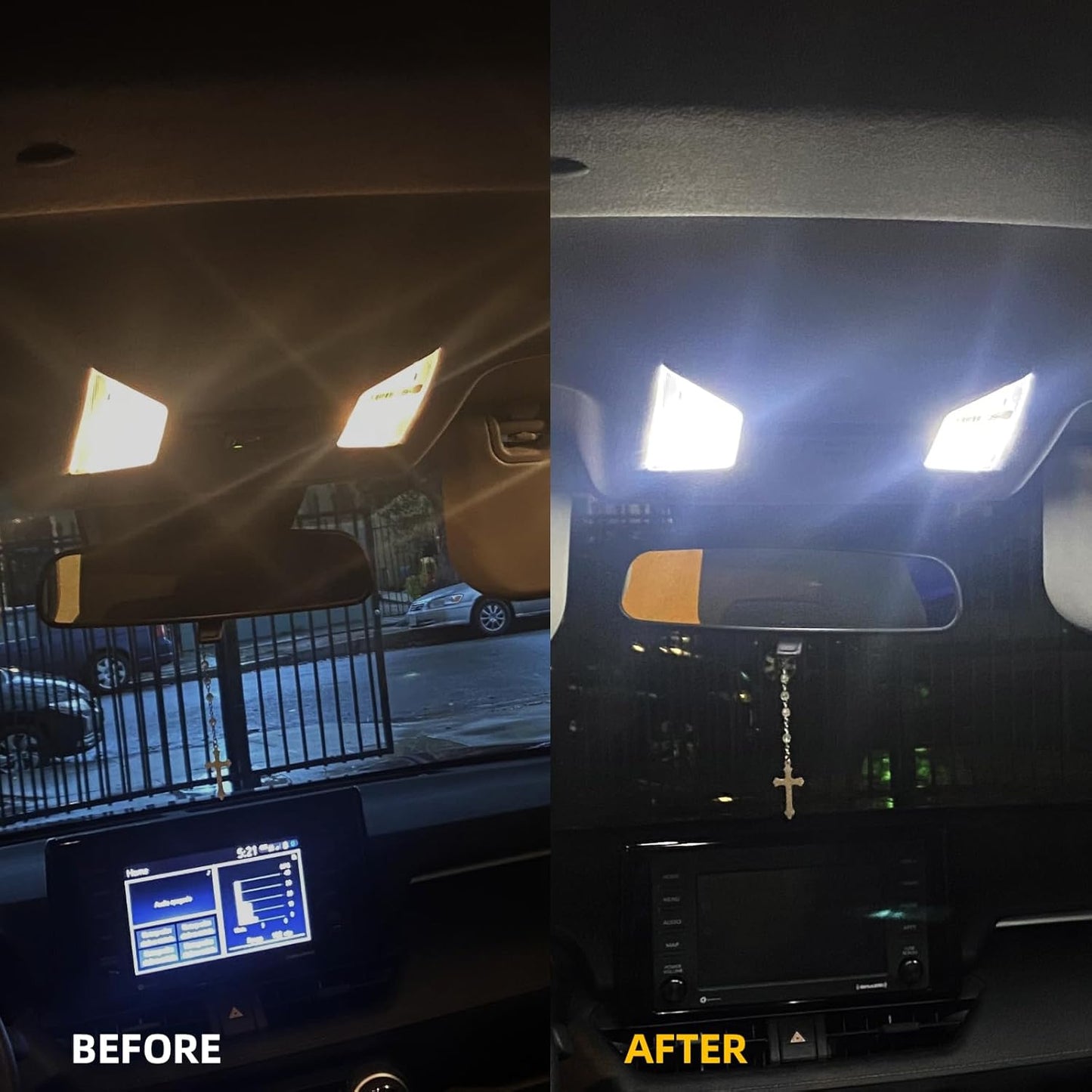 EASY EAGLE LED Interior Car Lights for Toyota-RAV4-2016-2022: 8 Piece Kit White LED Light Bulbs - Super Bright 6000K + Install Tool