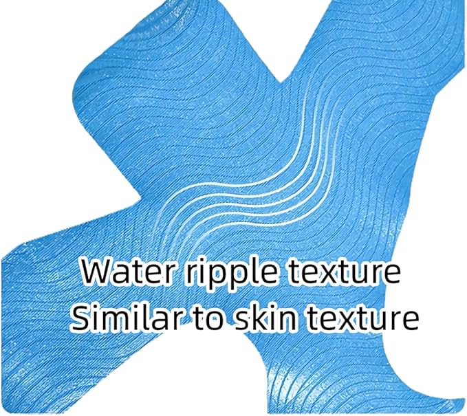 IEADEN Precut Kinesiology Tape for Ankle, 10 Pcs - Ankle Support & Stability, Ankle Pain Relief Athletic Tape - Waterproof & Elastic, Breathable Hypoallergenic Latex-Free Tape, Blue