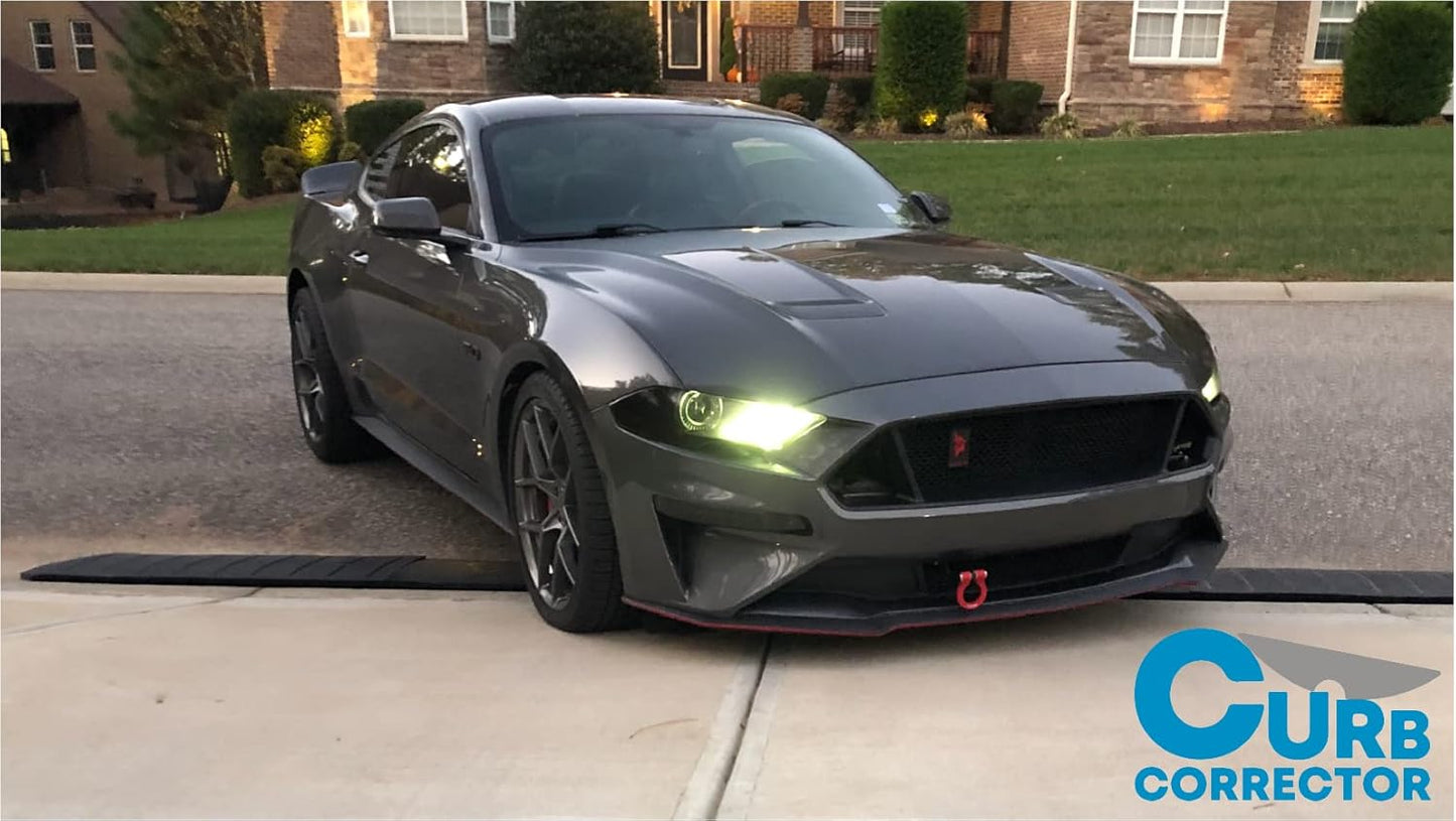 – Driveway Curb Ramps – Low Profile Car Ramps – 3 Piece Expandable Set – Made from Heavy Duty Recycled Rubber – Eliminate Scraping and Damage On Your Car Truck RV