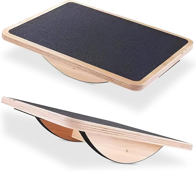 Wooden Balance Board for Adults, Wobble Board for Core Strength & Stability Training, Non Slip Surface, 550lb Capacity, Home & Office Exercise Use