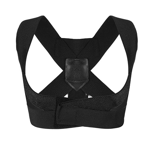 Posture Corrector for Women and Men, Adjustable Shoulder Straightener Support Back Brace Muscle Memory Support Straightener Providing Pain Relief from Neck, Shoulder, And Upper and Lower Back(Black)