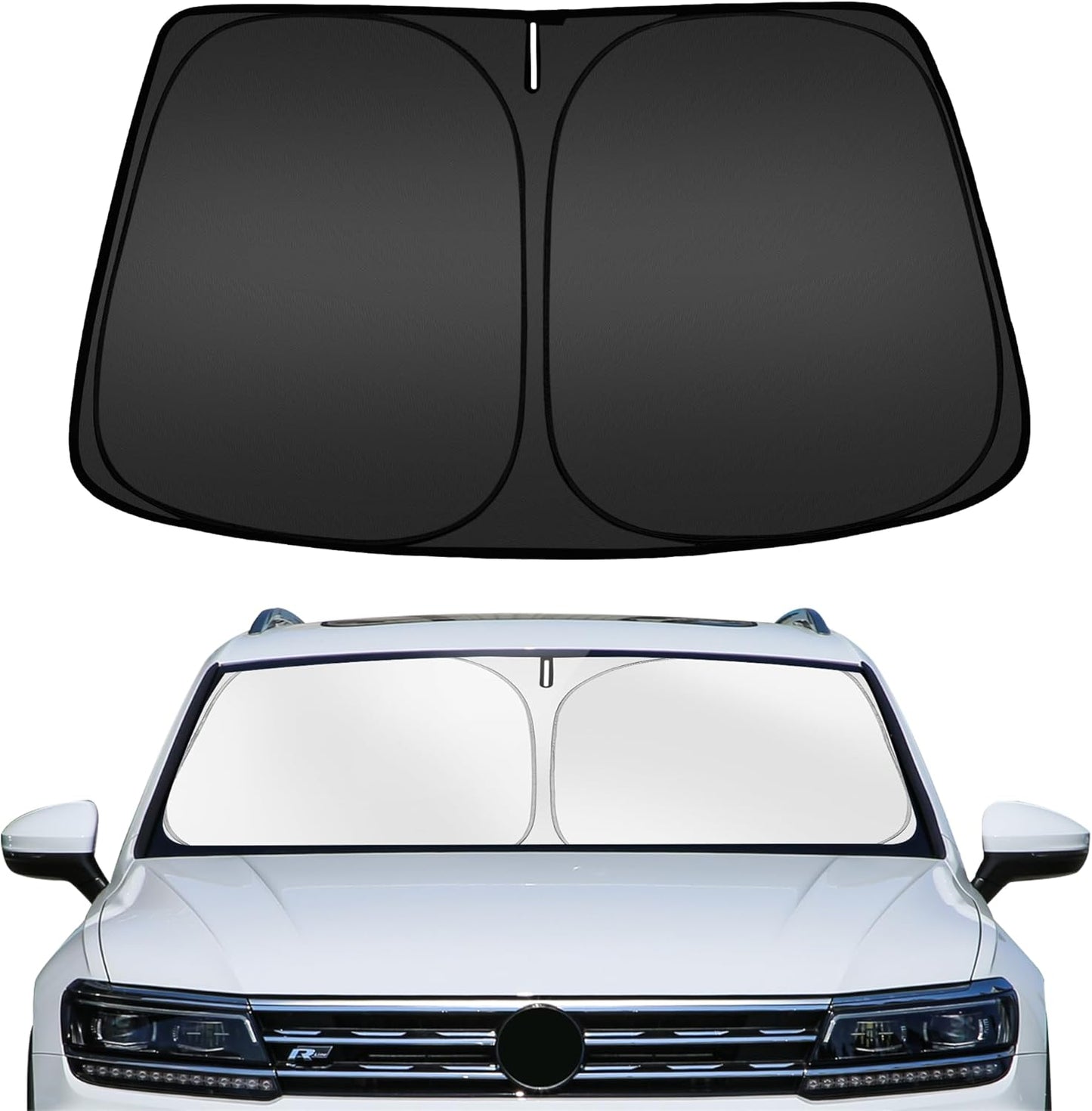 ARISMOTOR Windshield Sun Shade for Volkswagen Tiguan 2018-2025, Custom Fit Foldable Front Window Sunshade Sun Visor Protector, Block UV Rays Keep Your Car Cooler