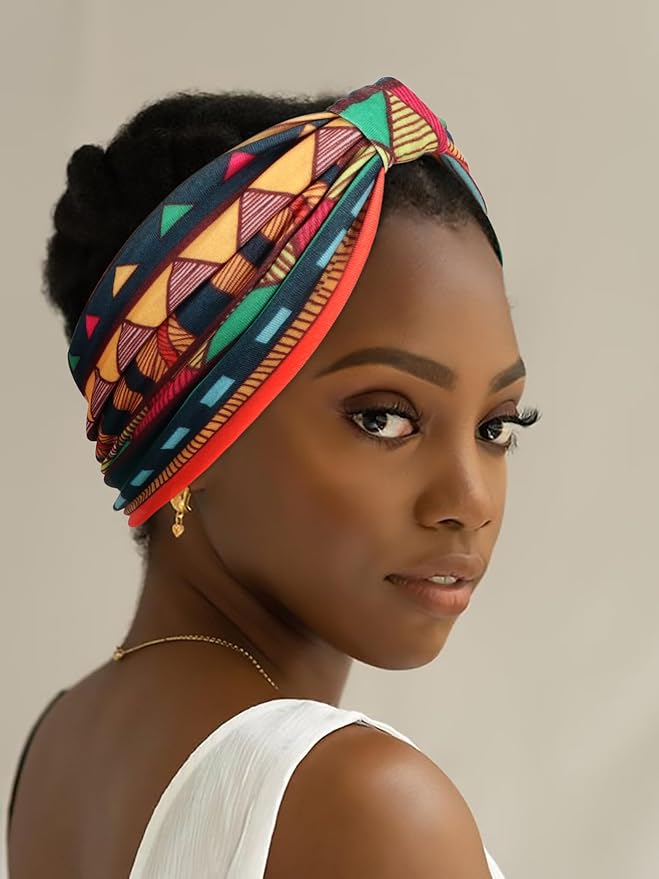 DRESHOW Wide Headbands for Women Knotted Turban HairBands Boho Head Bands for Women's Hair Non-Slip Yoga Workout Hair Accessories 4 Pack