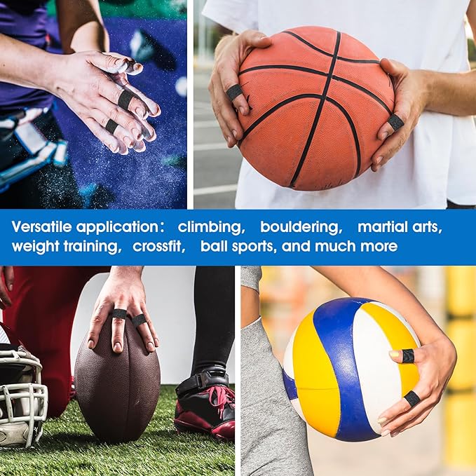 Finger Tape, 0.5 Inch x 10 Yard Black Athletic Tape Extra Strong Adhesive, 3 Rolls Sport Tape, Medical Tape, Foot Tape for Rock Climbing, Grappling, Basketball, Lifters and BJJ Finger Tape