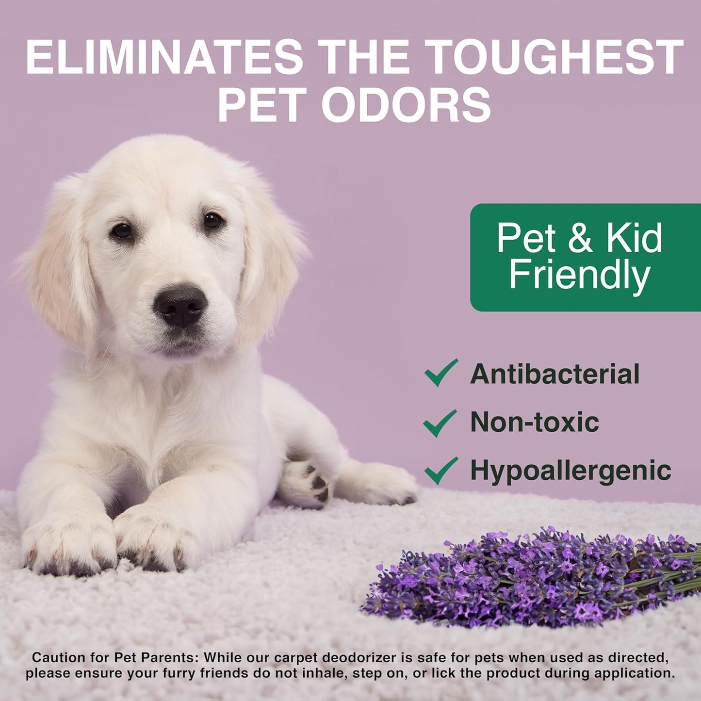 Good Natured Brand | Carpet Deodorizer & Freshener Powder | 31 oz Pet Odor Eliminator for Strong Odor & Pet Urine | Fresh Natural Lavender Scent | Safe for Homes with Pets