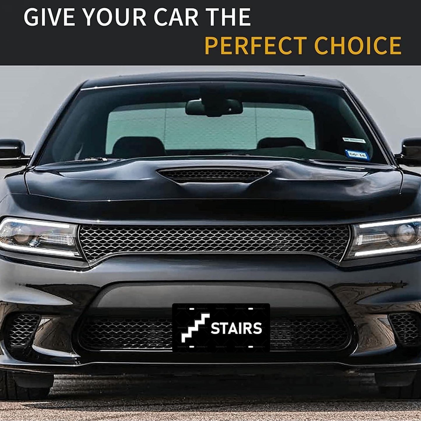 STAIRS Vintage Metal Tin Sign License Plate Bar Cafe Garage Cave Home Room Wall Bathroom Farmhouse Garden Porch Patio Decor, 12 x 6 Inch