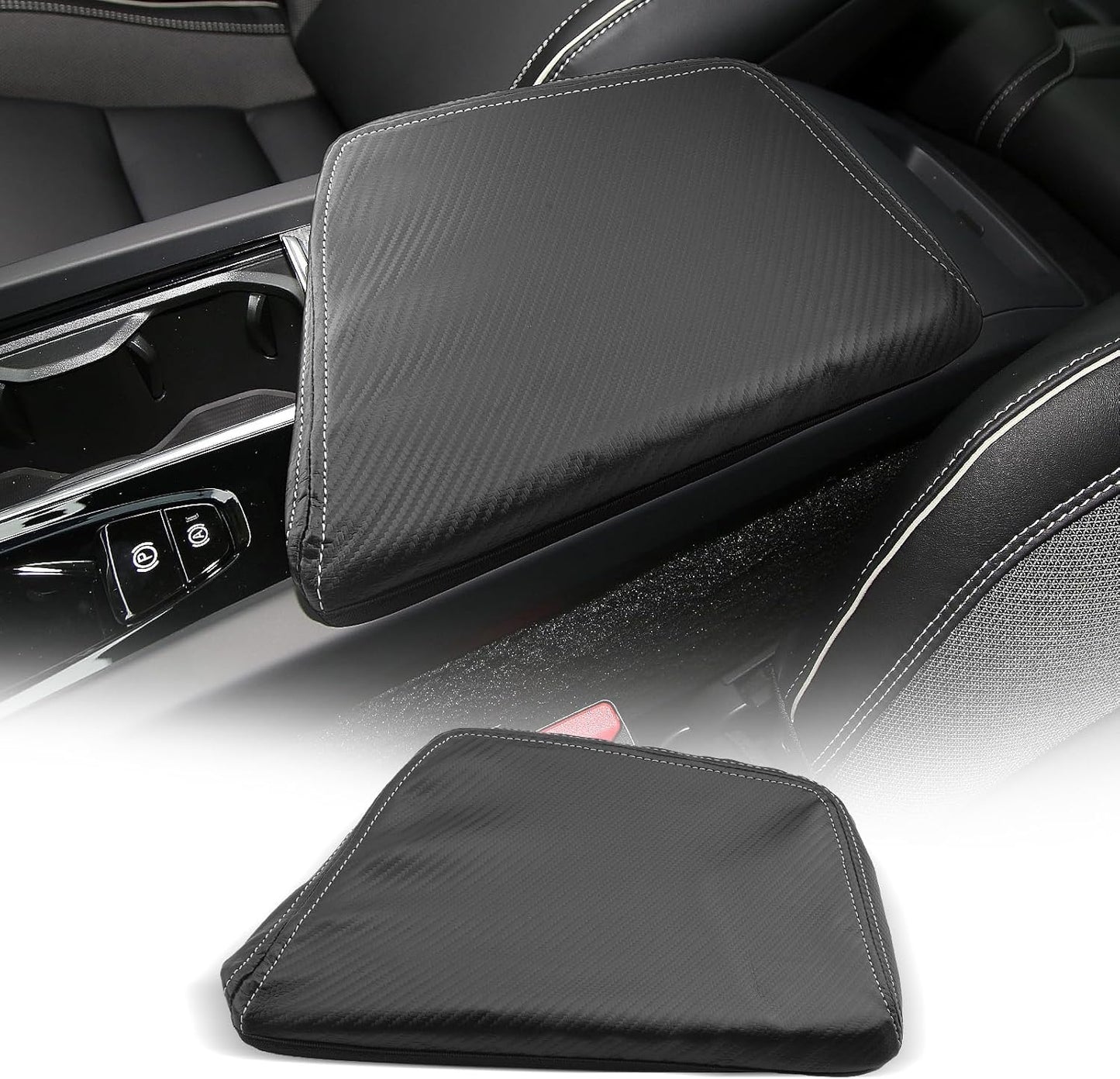 CDEFG for Volvo XC60 2018-2025 Center Console Cover Armrest Box Cover for XC60 (Core, Plus, Ultra) 2020 2021 2022 2023 2024 2025 Accessories Console Arm Rest Protector