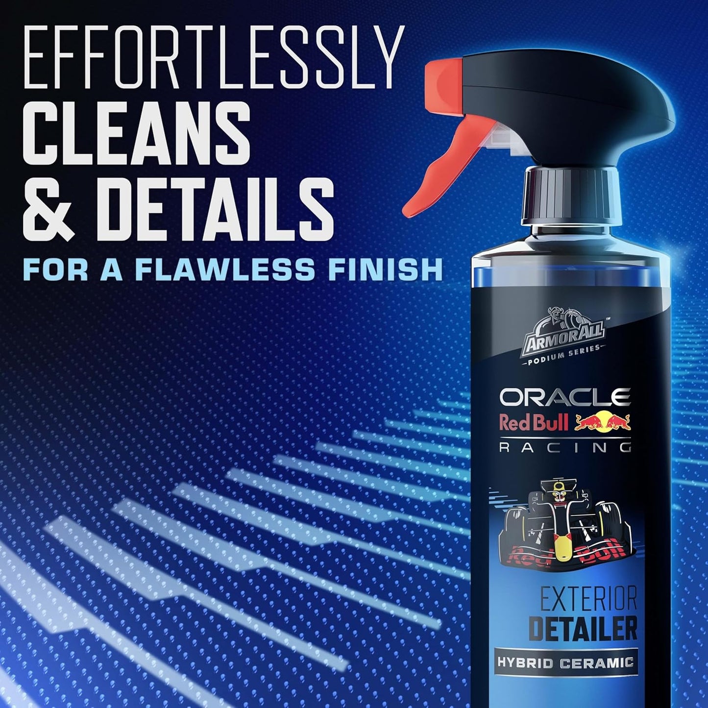 Armor All Podium Series 3-Piece Protect & Shine Car Detailing Kit Developed with Oracle Red Bull Racing, Includes Hybrid Ceramic Exterior Detailer, Tire Shine, and Interior Protectant, 16 fl oz Each