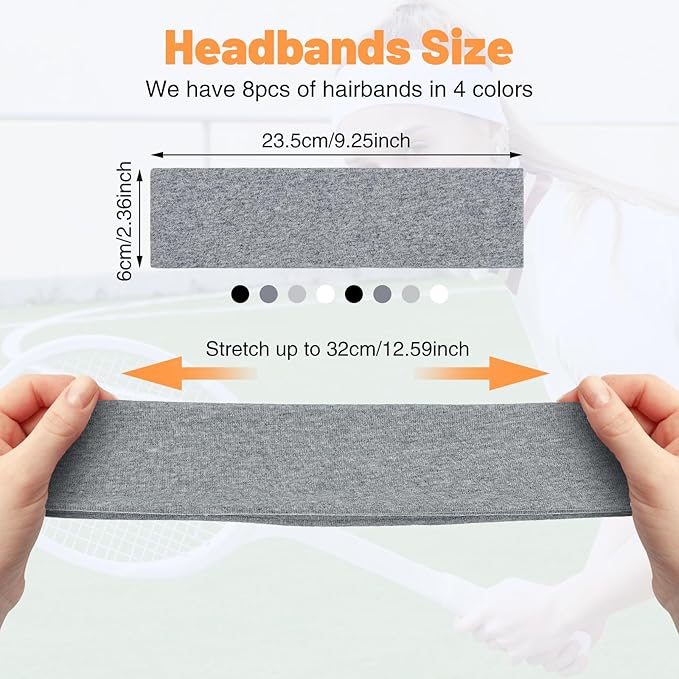 8 Pack Headbands for Women, Non Slip Makeup Headbands Hair Bands for Daily Life Makeup Spa
