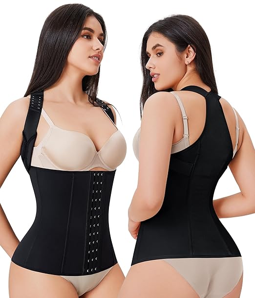 URSEXYLY Back Brace Posture Corrector for Women Adjustable Full Back Support Shoulder Straightener Upper and Lower Back Pain Relief(Black,XL)