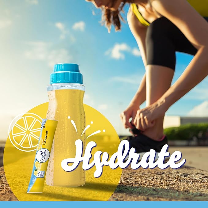 Crystal Light Lemonade Naturally Flavored with other natural flavor Powdered Drink Mix, 120 ct Pack, 4 Boxes of 30 On-the-Go-Packets