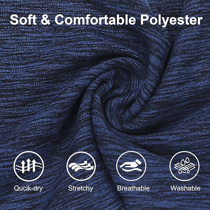 8 Pack Sport Headbands for Women, Elastic Soft Fabric Non-Slip Hair Bands Hair Warp for Daily Workout Yoga Running Sports