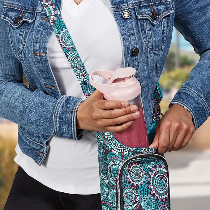 Hamilton Beach Mini Cordless Portable Personal Blender for Shakes and Smoothies, USB Rechargeable, 16 oz. Jar with Leakproof Travel Lid, 6 Stainless Steel Blades, Pink (51181)