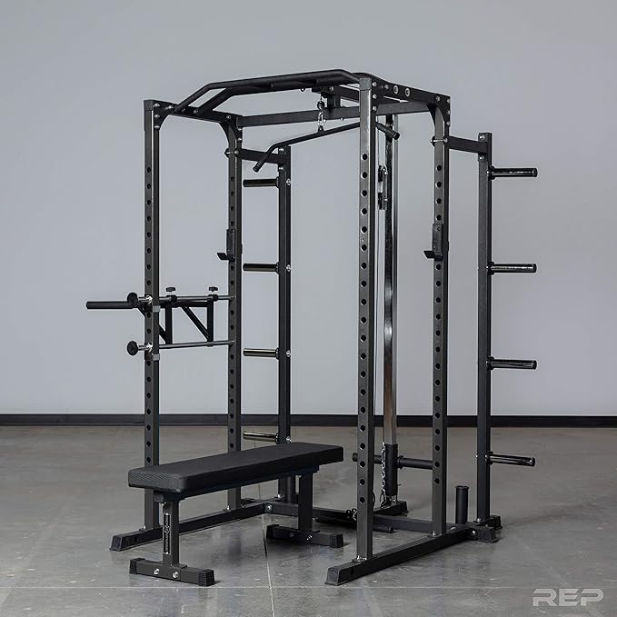 REP Fitness PR-1100 Power Rack - 700 lbs Rated Lifting Cage for Weight Training