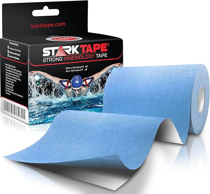 Kinesiology Tape Extra Wide 4" x 16.4' Roll - Supports Athletic Performance for Large Muscle Groups, Easy to Apply, Stays in Place for Days, Latex-Free, Waterproof