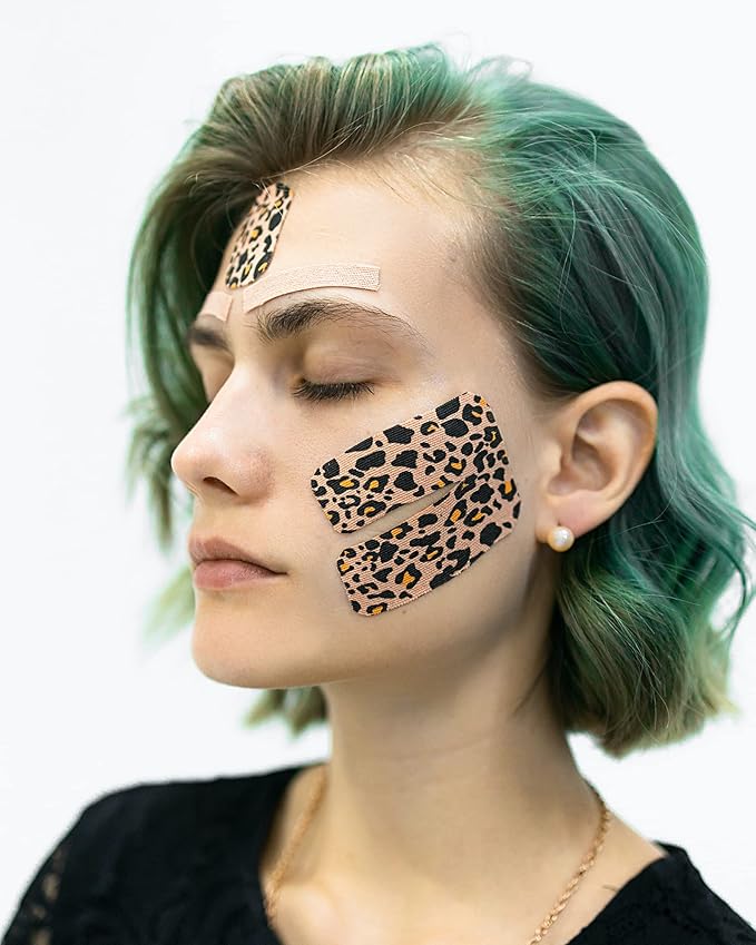 Kinesiology Tape (2 inchX16.4ft Per Roll) Waterproof Latex Free Athletic Tape for Knee, Joint, Muscle Protect - Elastic Therapeutic Sports Tape -Improve Blood Circulation, Swelling (Leopard)