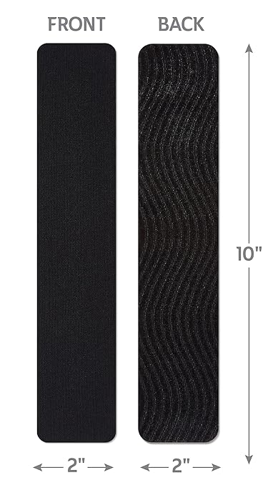 Curad Performance Series IRONMAN Kinesiology Tape, Black, 2 in x 10 in, 1 Roll of 20 Precut Strips