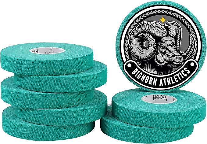Bighorn Athletics Jiu Jitsu Finger Tape, Rock Climbing Tape | Multipurpose for Sports & Injuries: MMA, Volleyball, Football, Basketball, Tennis, Golf, Hands & Toes, 0.5-Inch x 45-feet, 8-Rolls, Green