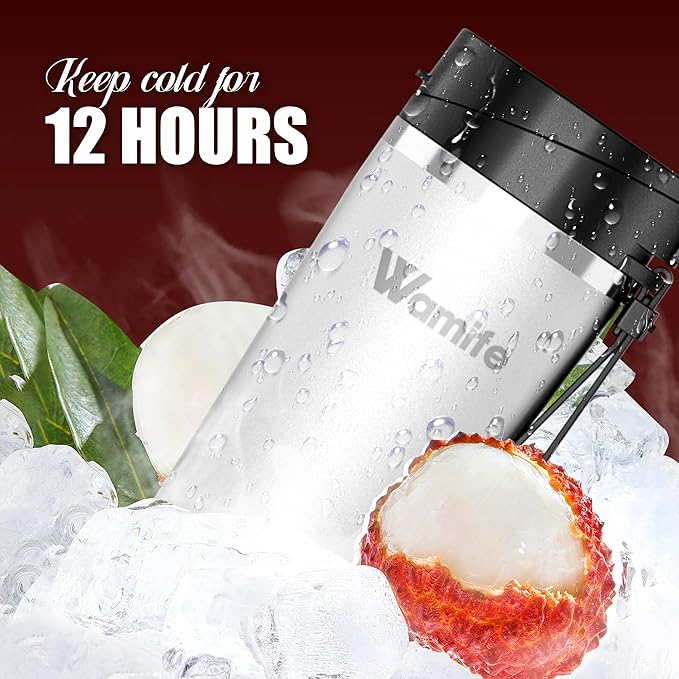 Wamife Portable Blender 16oz personal blender-Portable Blender for Shakes and Smoothies,USB-C Rechargeable,Durable Stainless Steel Blades for Powerful Blending Performance,for office gym - INNOCENCE