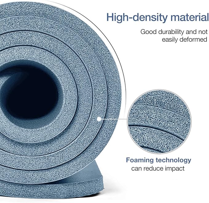 Thick Yoga Mat Non Slip, Large Size 72" L x 32" W x 0.6" TH, Premium Exercise & Fitness Mat with Carrying Strap and Bag, Workout Mats for Home